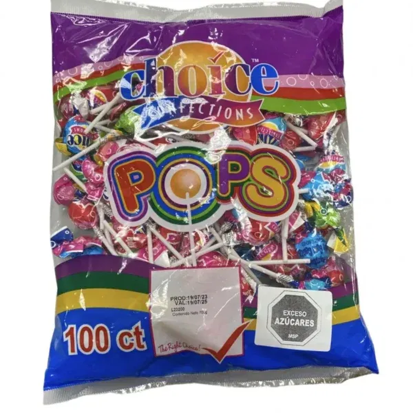 Chupetin CHOICE POPS x100 unidades