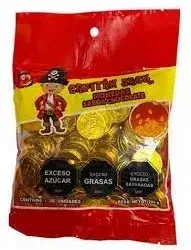 Moneda de Chocolate CAPITAN JACK x100 unidades