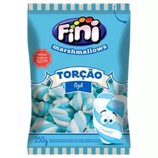 Malvaviscos Marshmallows FINI Twist Celeste 250 grs