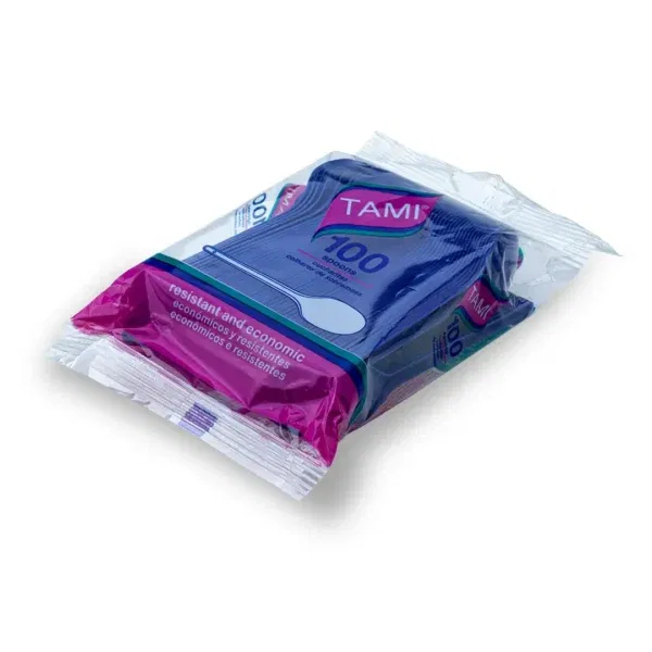 Cuchara descartable azul Tami 11 cm x100 unidades