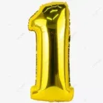 Globo Número Nº1 Dorado 72cm - 32 pulgadas