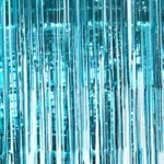 Cortina Metalizada 2x1m Color Celeste