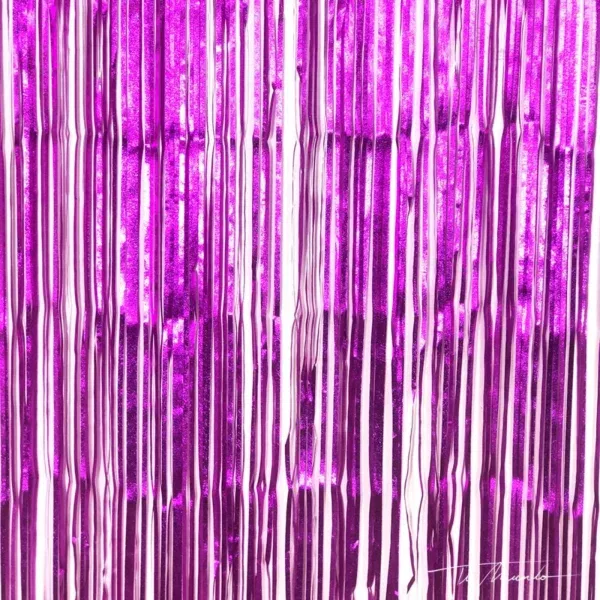 Cortina Brillosa 2x1m Color Fucsia