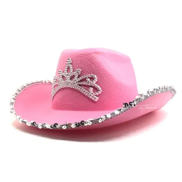 Cotillón Sombrero Cowboy Rosado