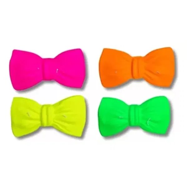 Moña fluo x 10 unidades naranja, verde, amarillo, rosado