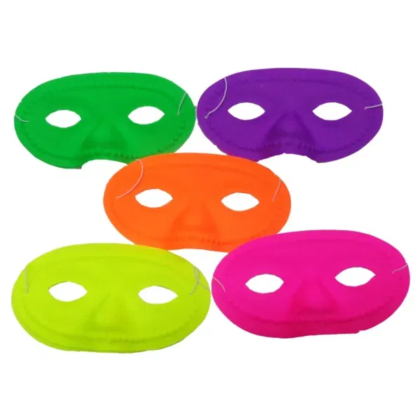 Antifaz fluo redondo x 12 Unidades