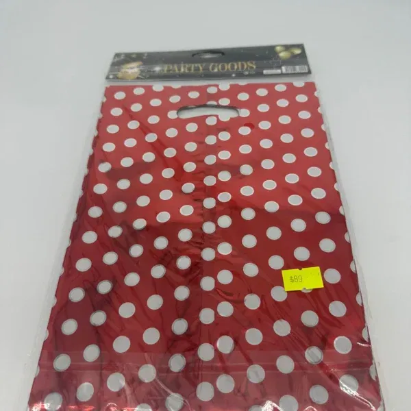Bolsas Sorpresitas Metalizada Lunares Roja x10 unidades