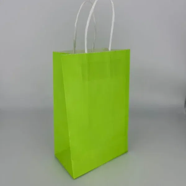 Bolsa Sorpresitas Papel con Asas Verde - por unidad