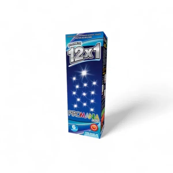 Foguete 12x1 Tiros Piromania – Caja x6 unidades