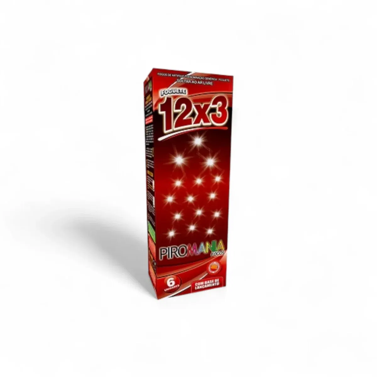 Foguete 12x3 Tiros Piromania – Caja x6 unidades - Imagen 1