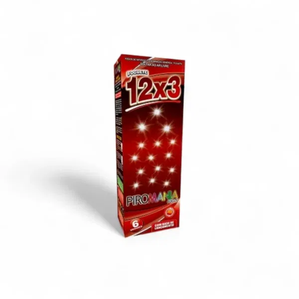 Foguete 12x3 Tiros Piromania – Caja x6 unidades