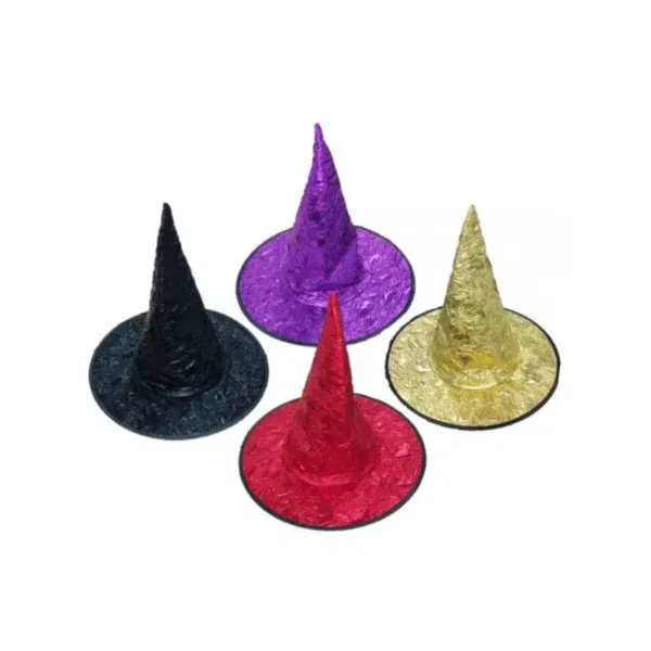 Sombrero de Bruja Brillante (Varios Colores)