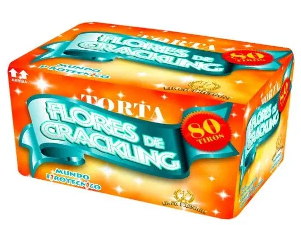 Torta Flores de Crackling - 80 Tiros