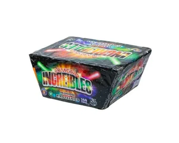 Torta Cometas Increíbles - 144 Tiros Multicolores - Pet Friendly