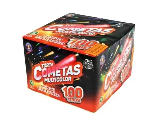 Torta Cometas Multicolor - 100 Tiros - Pet Friendly