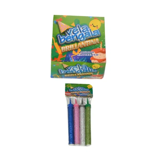 Velas Bengala Brillantina 12 cm - Pack x4