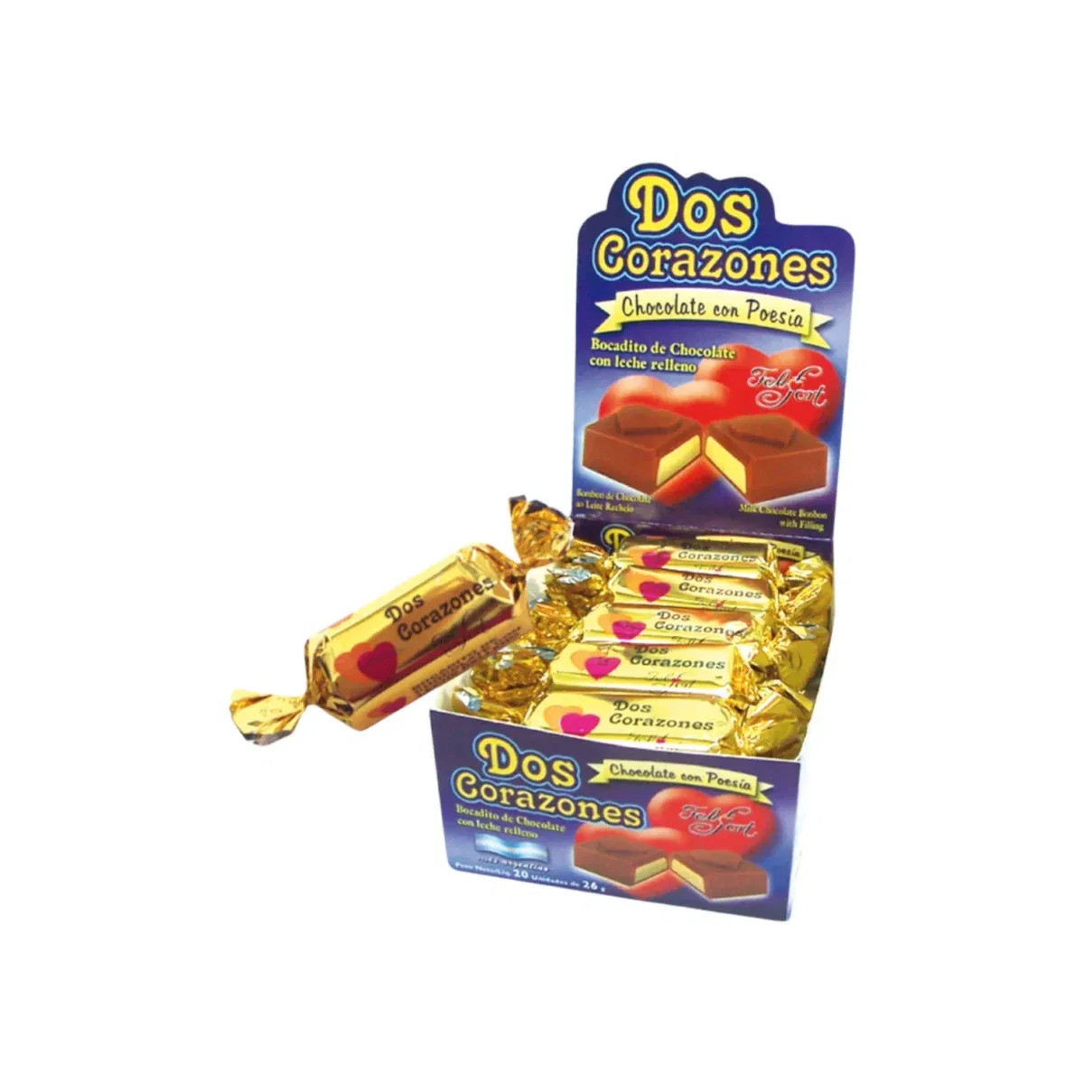 Dos Corazones Felfort x20 (26 g) - Imagen 1