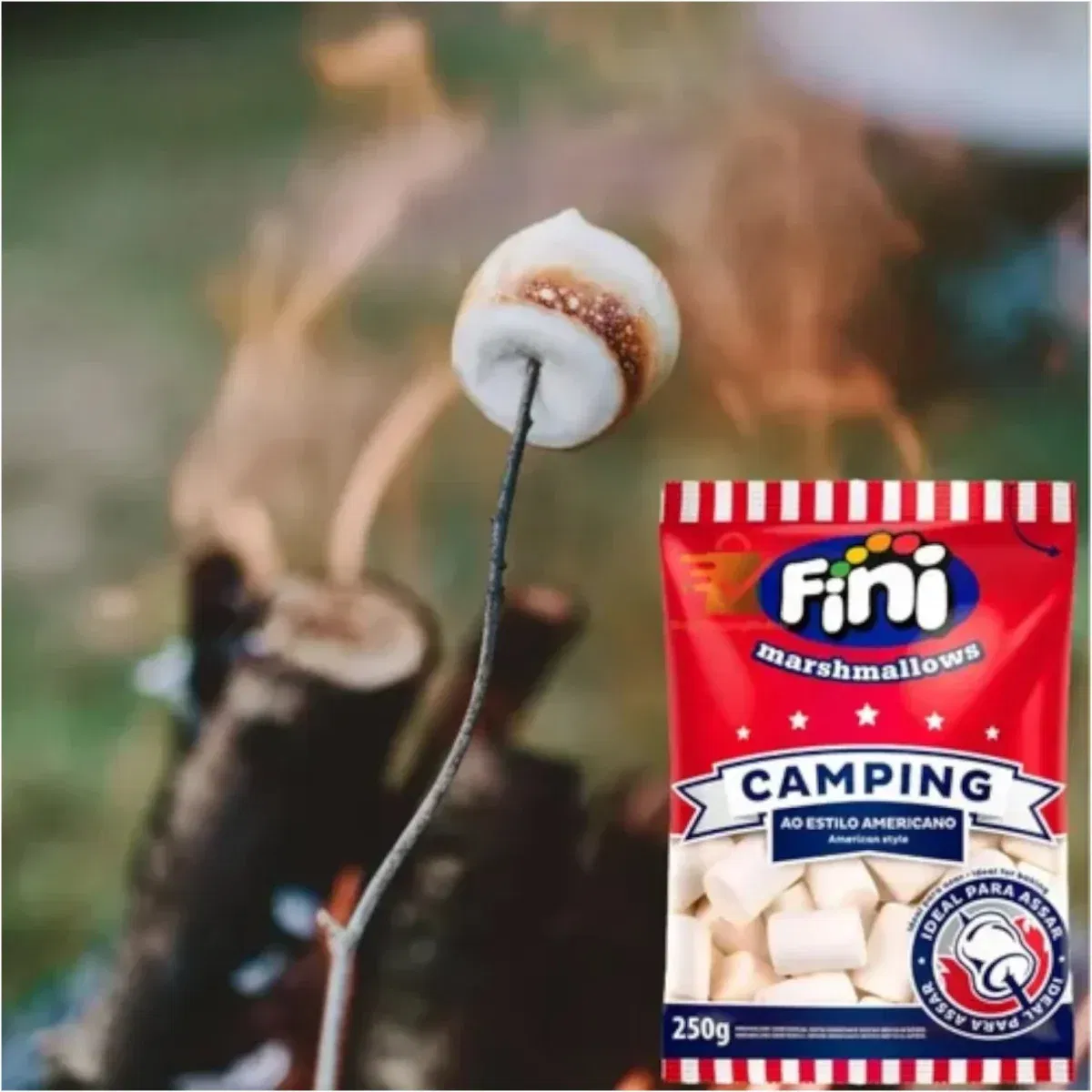 Malvaviscos Marshmallows Fini Camping 250gr - Imagen 2
