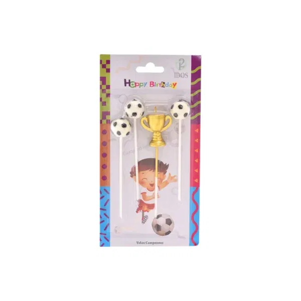 Vela de Fútbol con Copa