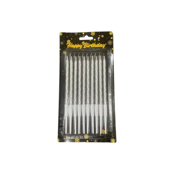 Velas Torneadas Plateadas