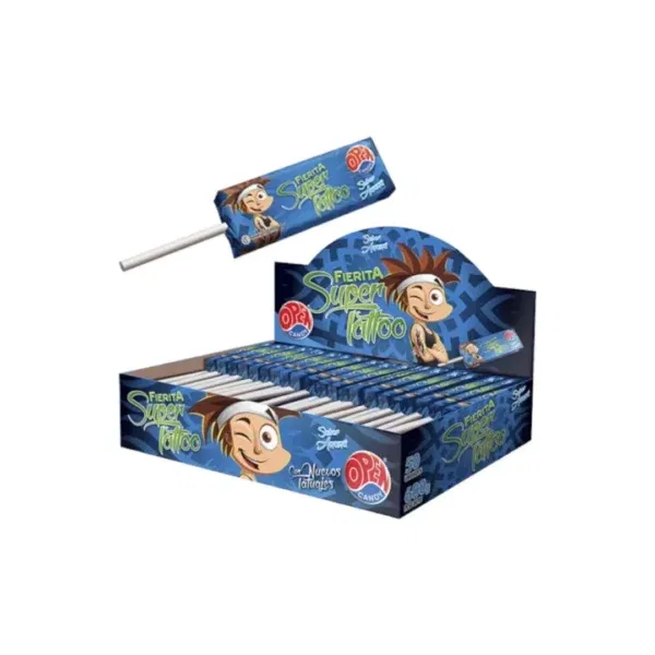 Paleta Masticable SUPER TATTOO Ananá x50 unidades