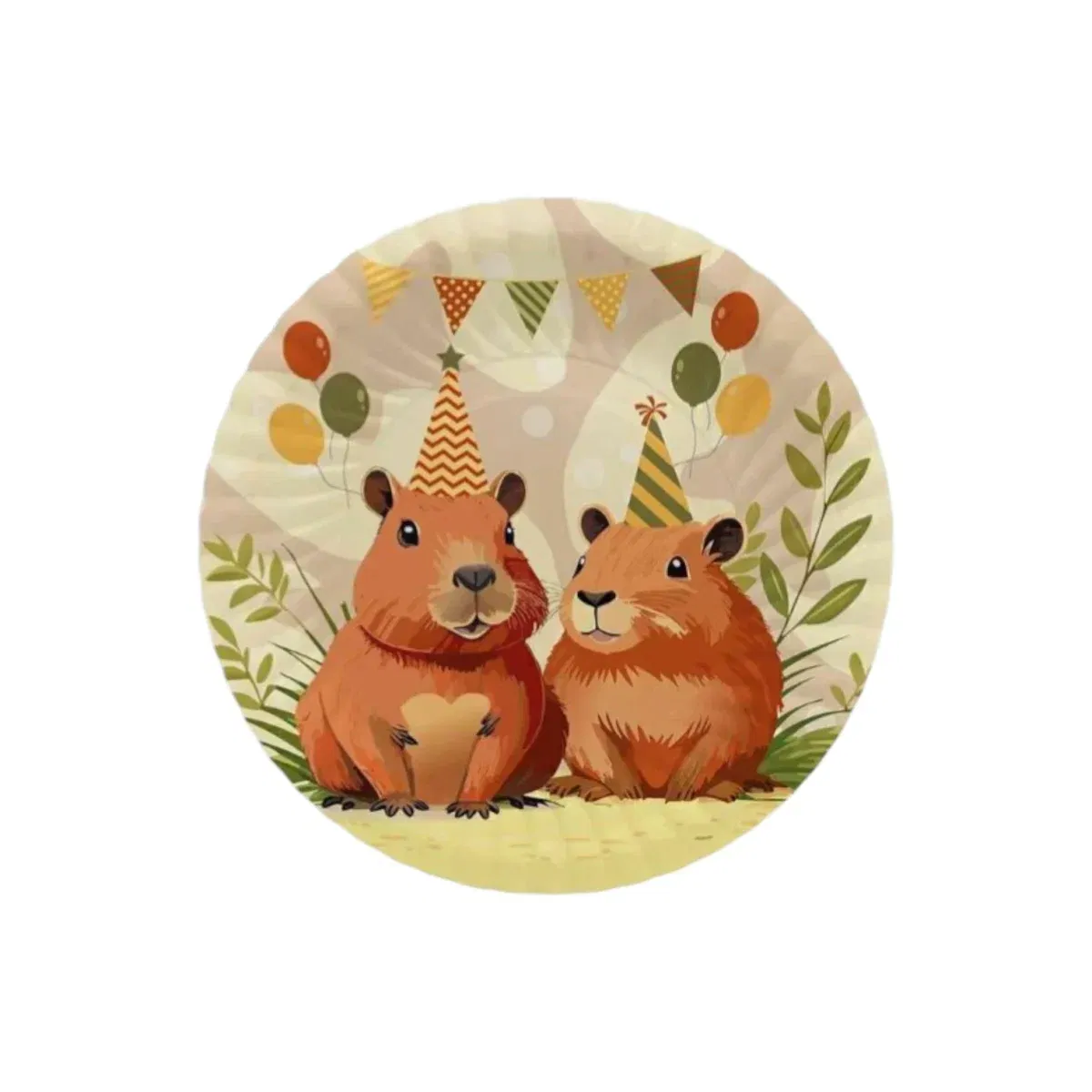 Platos Capibara x8 – 18 cm - Imagen 1