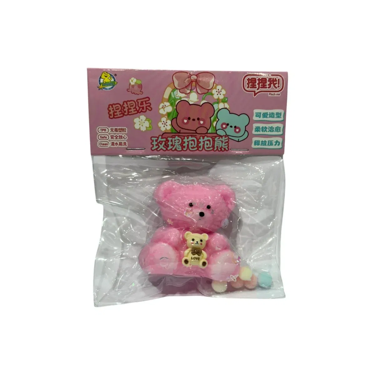 Amansa Locos Oso Rosado Antiestrés - Imagen 1