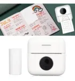 Mini Impresora Térmica Portátil Bluetooth Blanco y Negro - Imagen 2
