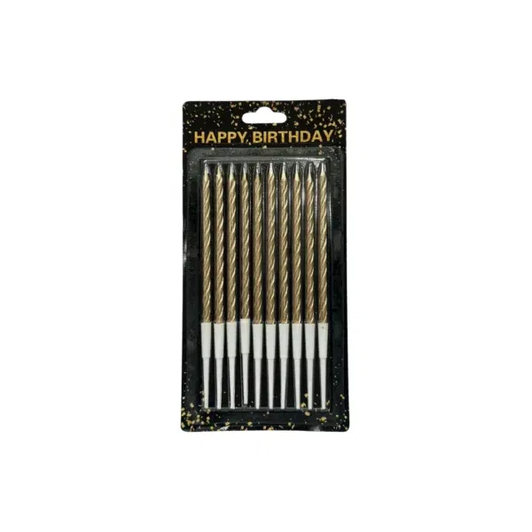Velas Torneadas Doradas